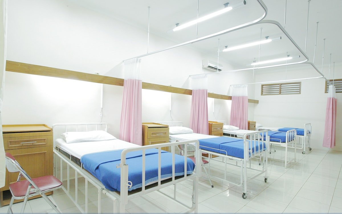 Interior corridor at NordicCare Helsehus medical centre in Oslo